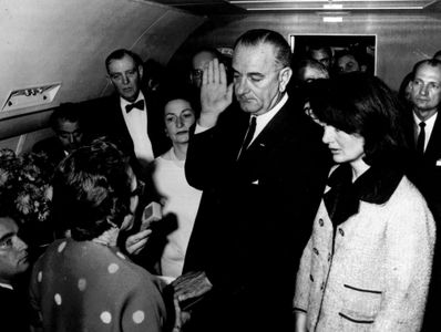 Lady Bird Johnson, Lyndon B. Johnson, and Jacqueline Kennedy
