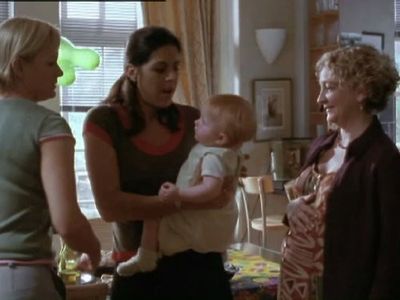 Debra Gillett, Hermione Norris, and Jacey Salles in Cold Feet (1997)