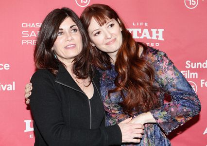 Marielle Heller and Phoebe Gloeckner at an event for The Diary of a Teenage Girl (2015)