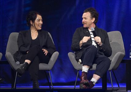 Ewan McGregor and Deborah Chow at an event for Obi-Wan Kenobi (2022)