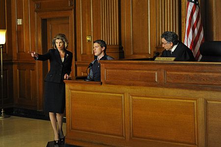 Christine Baranski, Chip Zien, and Patrick Heusinger in The Good Wife (2009)