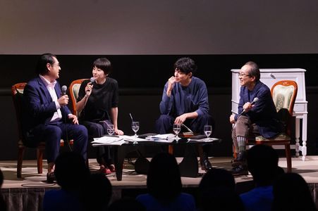 Fumiyo Kohinata, Masami Nagasawa, Shinya Kote, and Masahiro Higashide at an event for The Confidence Man JP (2018)
