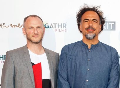 Marc J. Francis with Alejandro G. Iñárritu at LA premiere of Walk With Me Film