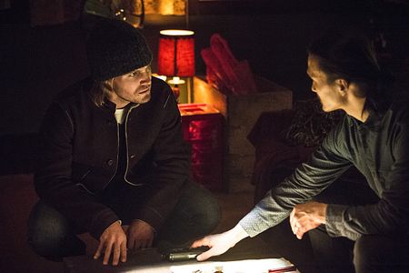 Karl Yune and Stephen Amell in Arrow (2012)