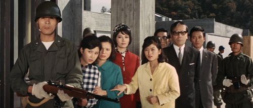 Kumi Mizuno, Kazuo Suzuki, Kenzô Tabu, and Kôji Uno in Invasion of Astro-Monster (1965)