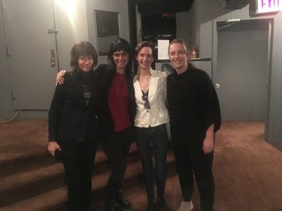 Heidi Rodewald, Leigh Silverman, Jocelyn Kuritsky, & Meghan Finn at Staging Film's invited screening of 