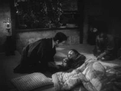 Shôtarô Hanayagi, Kakuko Mori, and Benkei Shiganoya in The Story of the Last Chrysanthemum (1939)