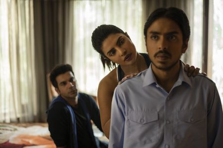 Priyanka Chopra Jonas, Rajkummar Rao, and Adarsh Gourav in The White Tiger (2021)