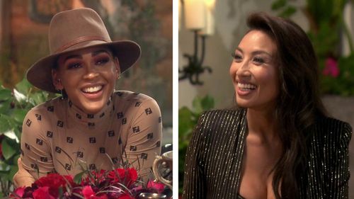 Meagan Good and Jeannie Mai Jenkins in Overserved with Lisa Vanderpump (2021)