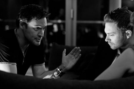 Director Ben Pickering and Matt di Angelo on the set of THE SMOKE (2014)