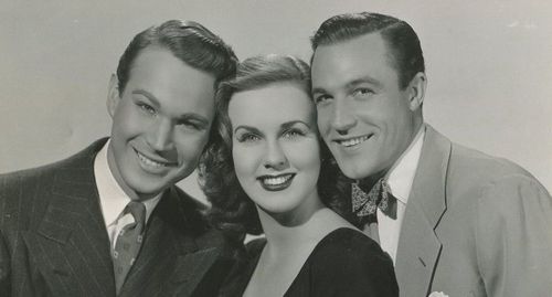 Gene Kelly, Deanna Durbin, and Dean Harens in Christmas Holiday (1944)