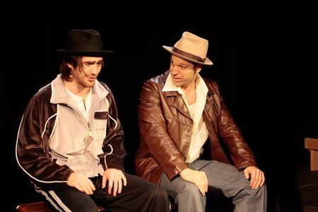 (L-R) Actors Jeff Adler and Jason Paul Field in a performance of 