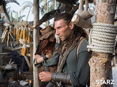 Zach McGowan and Clara Paget in Black Sails (2014)