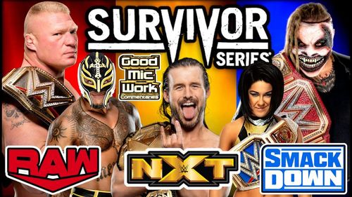 Rey Mysterio, Brock Lesnar, Pamela Martinez, Austin Jenkins, and Windham Rotunda in WWE Survivor Series (2019)