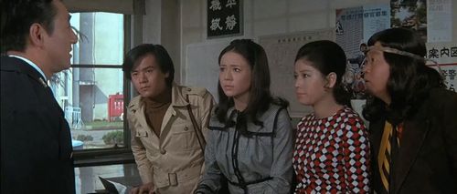 Yuriko Hishimi, Hiroshi Ishikawa, Naoya Kusakawa, Minoru Takashima, and Tomoko Umeda in Godzilla vs. Gigan (1972)