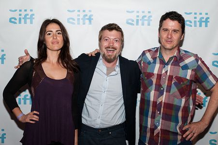 Davie-Blue, Linas Phillips and director J Davis at the MANSON FAMILY VACATION screening at Seattle International Film Fe