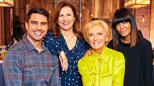 Claudia Winkleman, Angela Hartnett, Mary Berry, and Chris Bavin in Britain's Best Home Cook (2018)