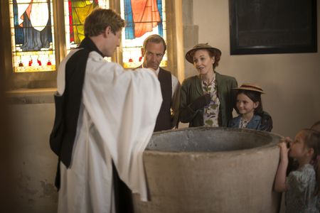 Kacey Ainsworth, Robson Green, James Norton, and Skye Lucia Degruttola in Grantchester (2014)