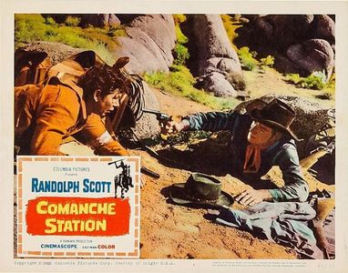 Randolph Scott and Claude Akins in Comanche Station (1960)