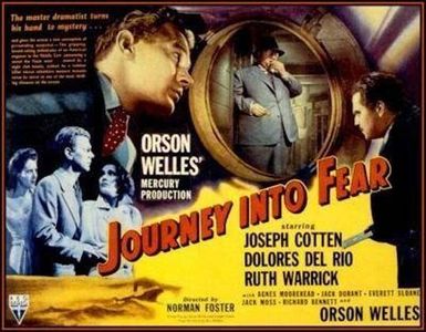 Orson Welles, Joseph Cotten, Dolores del Rio, Jack Moss, and Ruth Warrick in Journey Into Fear (1943)