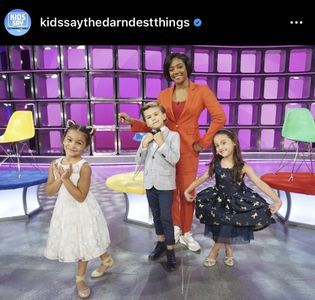 Mason with Tiffany Haddish on Kids Say the Darndest Things