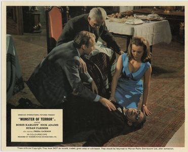 Boris Karloff, Nick Adams, Terence de Marney, and Suzan Farmer in Die, Monster, Die! (1965)