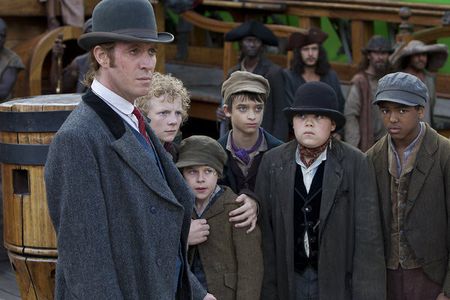 Rhys Ifans, Brandon Robinson, Patrick Gibson, James Ainsworth, and Chase Willoughby in Neverland (2011)