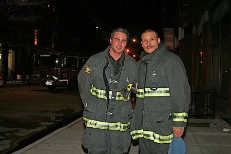 Taylor Kinney and Joe Minoso in Chicago Fire (2012)