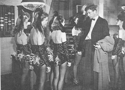 Gary Cooper, Ruth Clifford, Yvonne Duval, Joyce Mathews, Patsy Moran, Mildred Morris, and Jean MacMurray in Ball of Fire