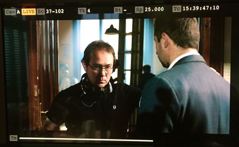 Director Jon East on set whilst shooting MAIGRET