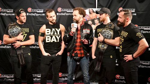 Chris Lindsey, Austin Jenkins, Kyle Greenwood, and Bobby Fish in WWE at Ringside Fest (2018)