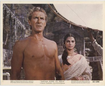 Simi Garewal and Jock Mahoney in Tarzan Goes to India (1962)