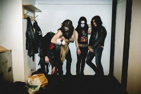 Rory Culkin, Jonathan Barnwell, Jack Kilmer, and Anthony De La Torre in Lords of Chaos (2018)