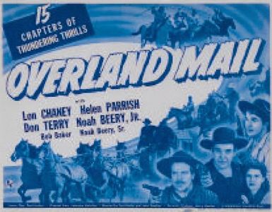 Noah Beery Jr., Lon Chaney Jr., Helen Parrish, and Don Terry in Overland Mail (1942)
