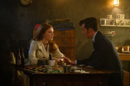 Jack Bannon and Harriet Slater in Pennyworth (2019)