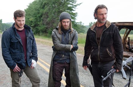 Andrew Lincoln, Tom Payne, and Jeremy Palko in The Walking Dead (2010)