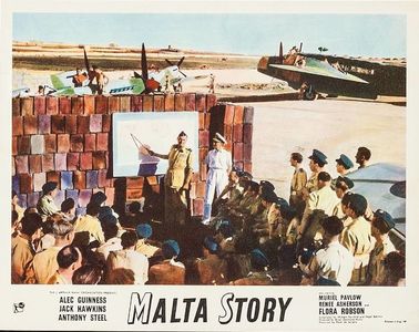 Jack Hawkins and Reginald Tate in Malta Story (1953)