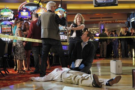 Elisabeth Shue, Ted Danson, and David Berman in CSI: Crime Scene Investigation (2000)
