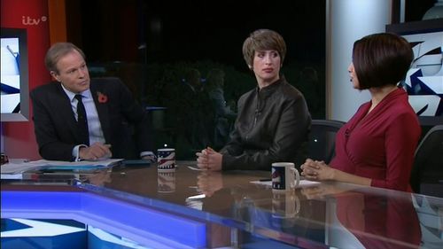 Tom Bradby, Liz Mair, and Nayyera Haq in Trump vs Clinton: The Result - ITV News Special (2016)