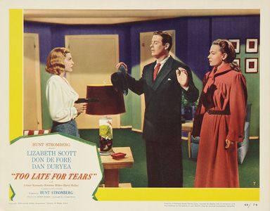 Don DeFore, Kristine Miller, and Lizabeth Scott in Too Late for Tears (1949)
