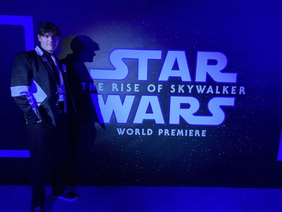 At the premiere of “Star Wars The Rise of Skywalker