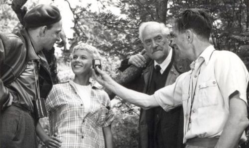 Ingmar Bergman, Bibi Andersson, Gunnar Fischer, and Victor Sjöström in Wild Strawberries (1957)