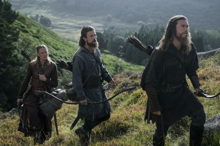 Leo Suter, Frida Gustavsson, and Sam Corlett in Vikings: Valhalla (2022)