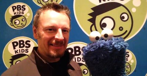 Chris with Cookie Monster