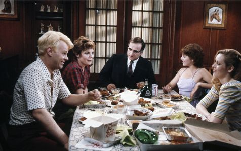 John Belushi, Dan Aykroyd, Cathy Moriarty, Lauren-Marie Taylor, and Kathryn Walker in Neighbors (1981)