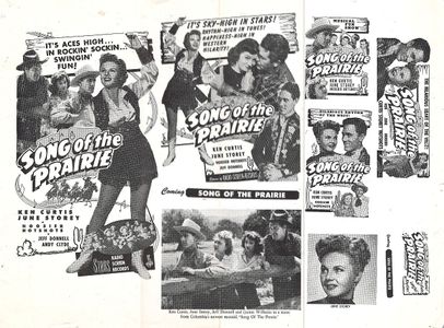 Ken Curtis, Jeff Donnell, June Storey, and Guinn 'Big Boy' Williams in Song of the Prairie (1945)