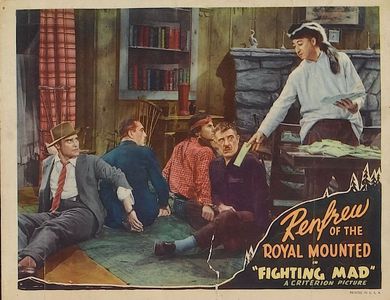 Ted Adams, J.W. Cody, Walter Long, Dave O'Brien, and Benny Rubin in Fighting Mad (1939)