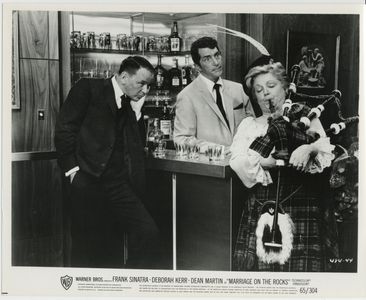 Frank Sinatra, Dean Martin, and Hermione Baddeley in Marriage on the Rocks (1965)