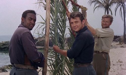 Michael Callan, Percy Herbert, and Dan Jackson in Mysterious Island (1961)
