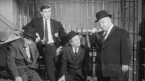 Moe Howard, Larry Fine, Joe DeRita, Jay Sheffield, and The Three Stooges in The Three Stooges Go Around the World in a D